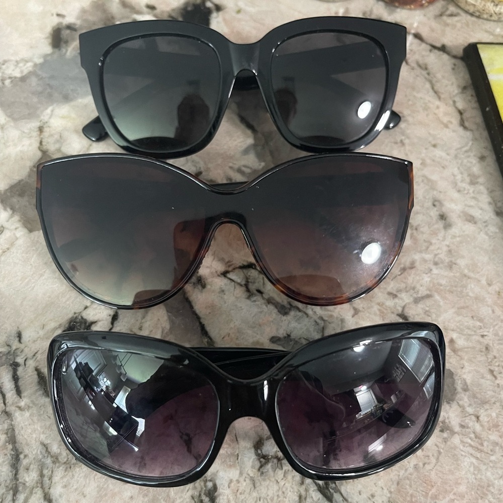 Stylish Black and Brown Sunglasses Set